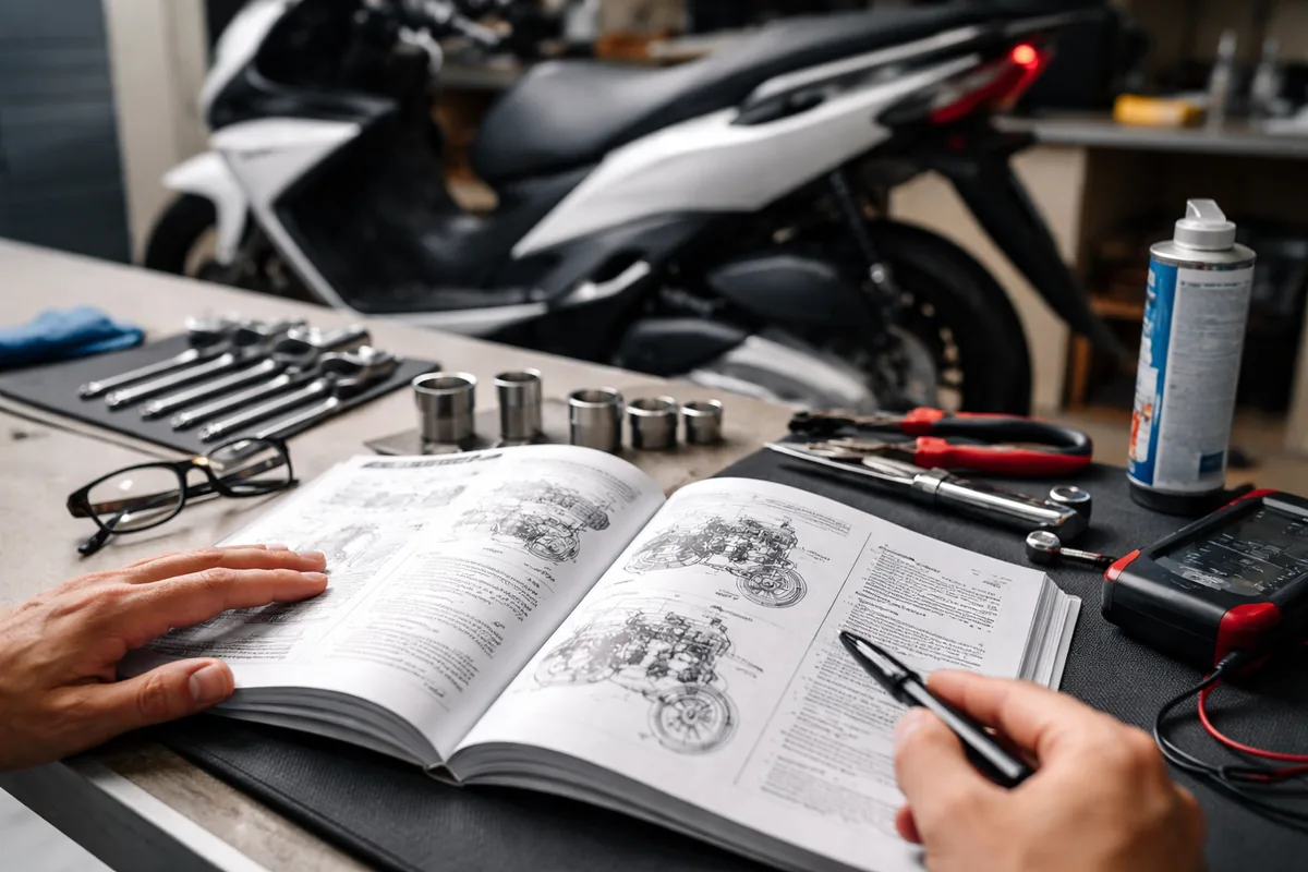 Comment lire les données techniques pour l'entretien d'une moto ou d'un scooter