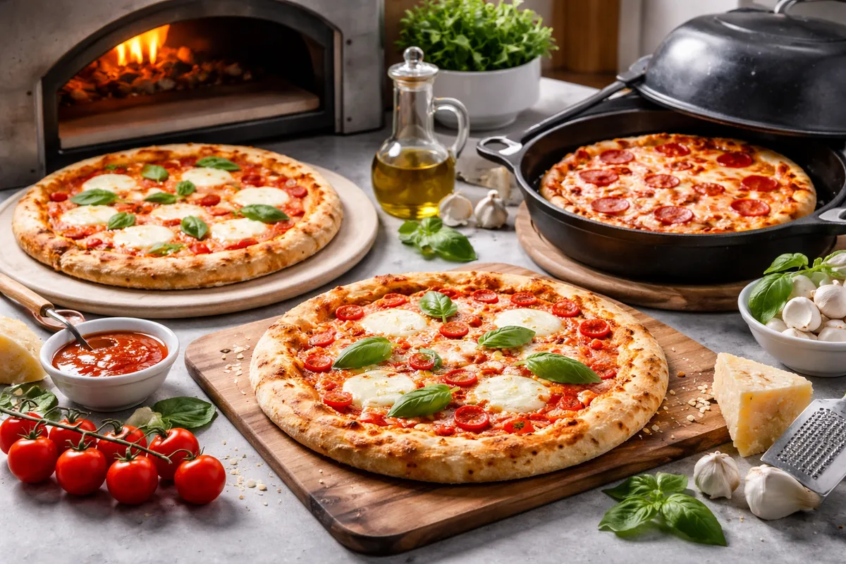 Comment préparer une pizza maison avec des méthodes de cuisson variées